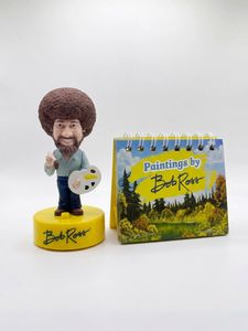 Bob Ross Bobblehead & Painting Flipbook