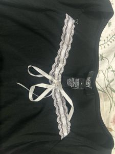 Black Lace Trimmed Top