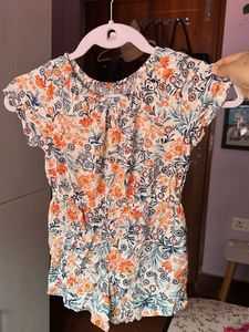 Girls Floral Romper