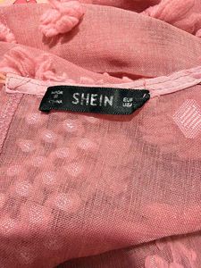 Shein Embroidered Pink Shrug