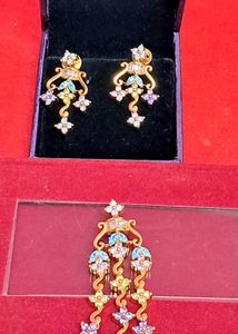 Exquisite Diamond pendent&amp; Earring Set💃💃
