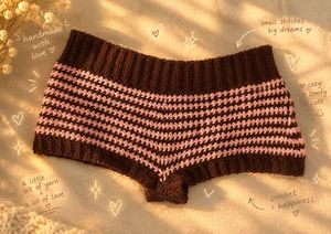 Handmade Crocheted Striped Shorts
