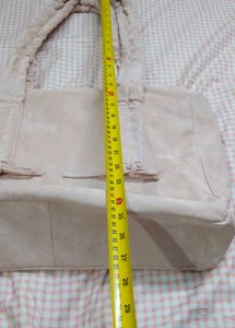 Light Pink Ruched Handle Tote Bag
