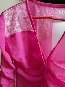 Trendy unique Pink Twisted Shrug