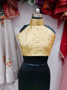 Golden High Neck Blouse