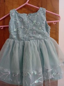 Sparkly Teal Baby Dress