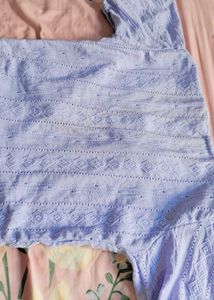 Cute Lavender Broderie Anglaise Top
