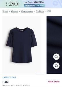 Navy Blue Fitted Top