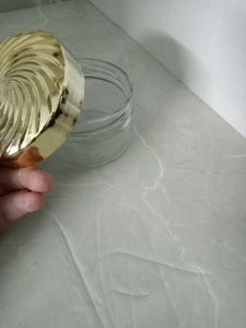 Vintage Swirl Top Glass Jar