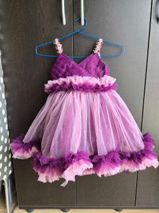 Sparkly Purple Tulle Party Dress