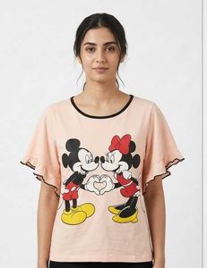 Mickey & Minnie Heart Graphic T-Shirt