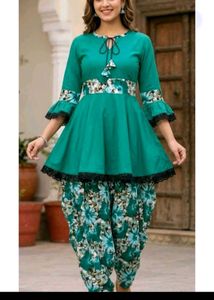 Pelum top with Dhoti salwar