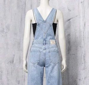 New Light Wash Denim Overalls