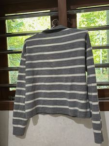 Striped Collared Sweater