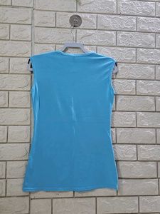 Sparkly Teddy Bear Blue Tank Top