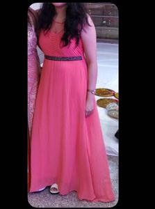 Elegant Pink Maxi Dress