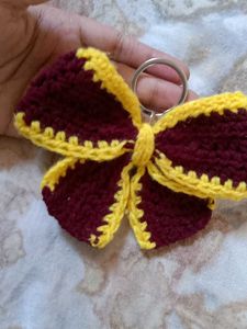 Handmade Crochet Bow Hair Clip