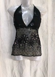 69. Stunning Black Sequin Halter Top