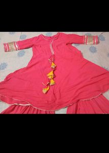 Festive Red Sharara Suit Set