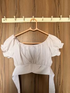 Chic Off-Shoulder Wrap up top