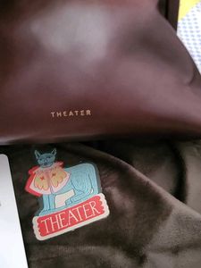 Theatre Burgundy Clutch with Gold Chain