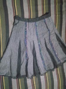 Unique Gray Ethnic Skirt