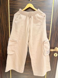 Women's Beige Cargo Sweatpants