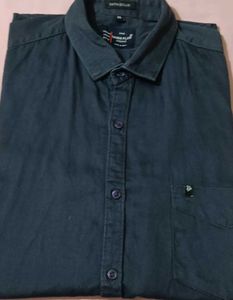 Men's Dark Blue Button-Down Shirt