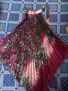 Peacock Print Maxi Top