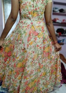 Floral Print Ethnic Gown