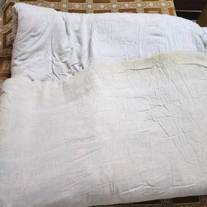 Heavy Off White Quilt With Cover
