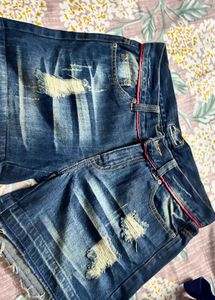 Blue Denim Shorts