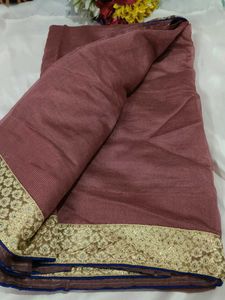Elegant Rose Pink Saree with blouse