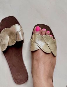 H&amp;M Gold Braided Flats – Size 39