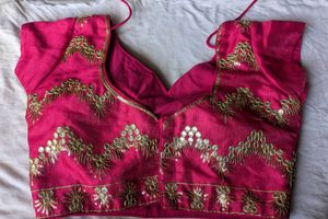 Vibrant Pink Embroidered Blouse