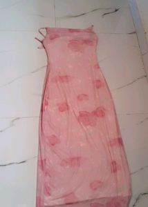 Pink Floral Maxi Dress