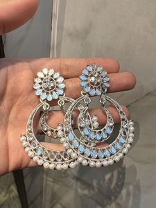 Elegant Pearl &amp; Mirror Hoop Earrings