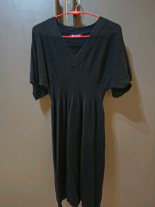 black solid mini dress