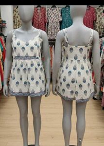 Cream Floral Kurti
