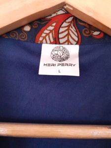 Navy Blue Printed Top (Women's)