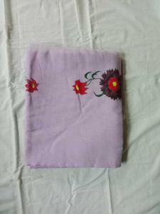 Beautiful Lavender Saree with Floral Print