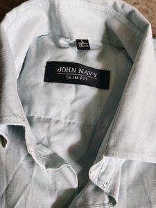 John Navy Slim Fit Men's Shirt