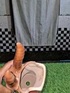 Vintage Antelope Head Ceramic Planter