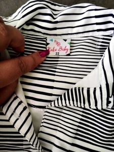Chic Striped Button-Up Top upto 3year