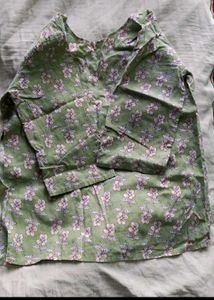 Charming Floral Print Kurta