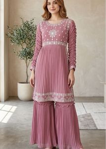 Pink Embroidered Anarkali Dress