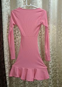 SSS Pink Ruched Bodycon Dress
