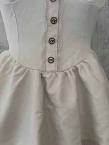 Cream Tiered Lace Dress