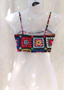 Colorful Crochet Crop Top