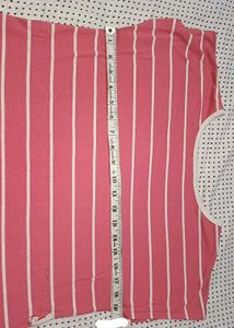 Pink Striped Midi Dress